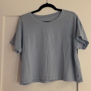 Lululemon light blue loose crop t-shirt, size 10